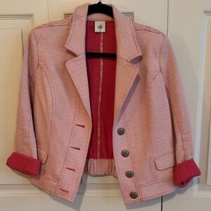 CAbi Blush Pink Blazer with Button Details